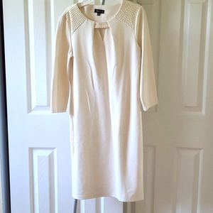 Cream long sleeve dress